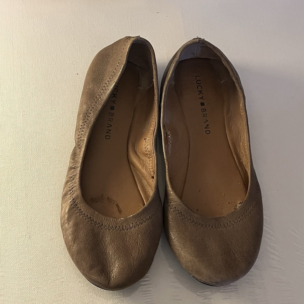 Lucky Brand Emmie Women's Ballet Flats Shoes Leather‎ Casual Slip-On Size 7M